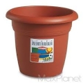 VASO TONDO PLASTICA  DIAM. 20 MARRONE LINEA MEDITERRANEO